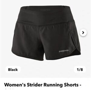 Patagonia women’s strider running shorts size Medium